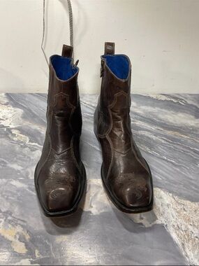 Mark Nason Zipper Leather Dragon Boots Made in Italy size 11